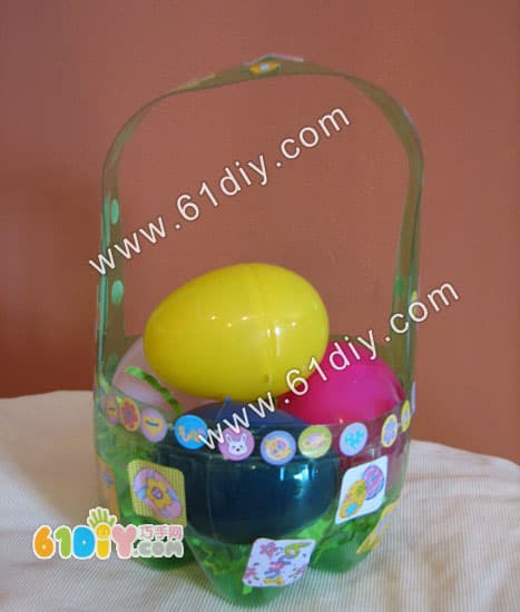 Beverage bottle basket handmade