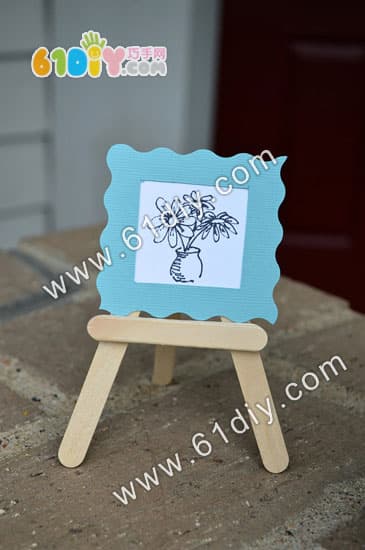 Popsicle stick mini easel