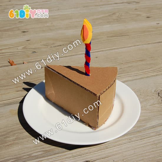 Cardboard handmade cake