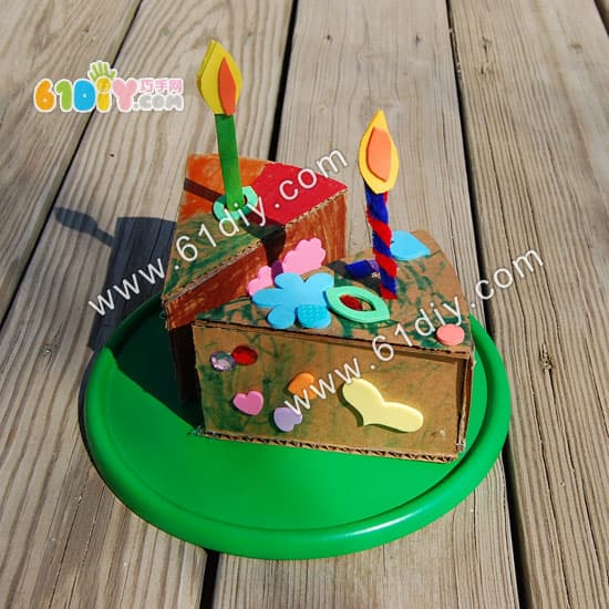 Cardboard handmade cake