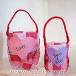 Beverage bottle making valentine's day gift basket