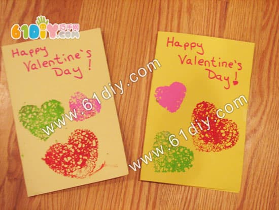 Sponge seal making love card