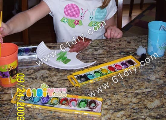 Paper tray apple tree making