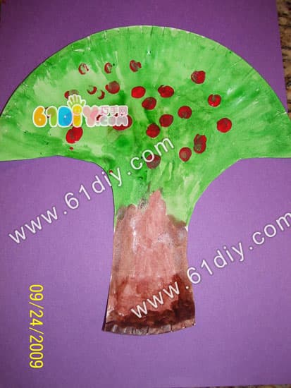 Paper tray apple tree making