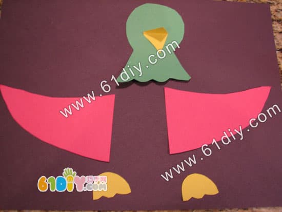 Three-dimensional bird handmade