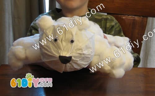 Paper bag cotton group bear making