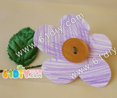 Button flower handmade