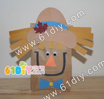 Paper bag scarecrow