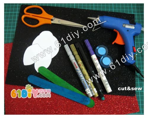 Ice cream stick cartoon blackboard sticker