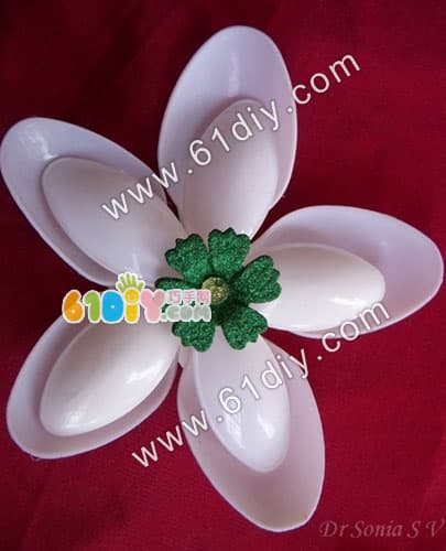 Disposable spoon handmade flower making