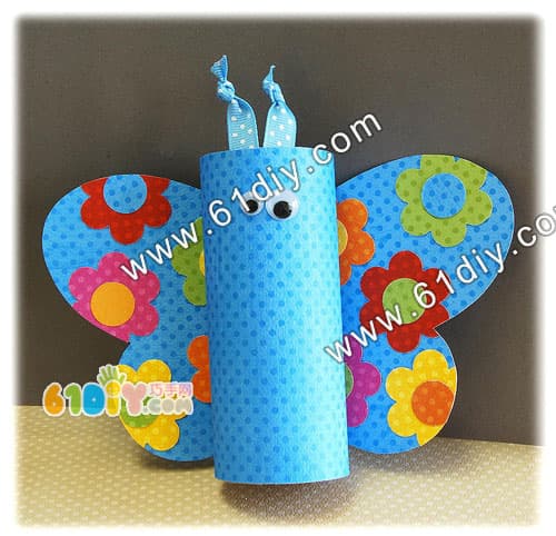 Toilet paper tube making beautiful butterfly