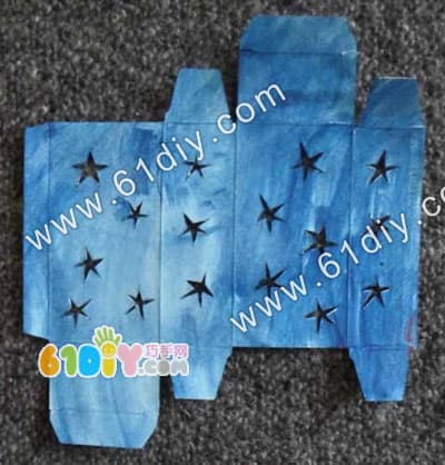 Waste carton lantern handmade