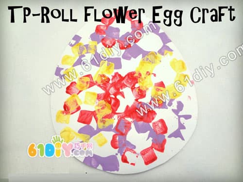 Roll paper core printed egg