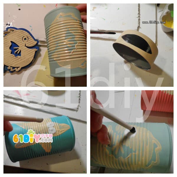 Homemade beach toys (iron cans handmade)