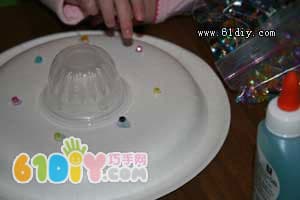 Paper tray flying saucer handmade