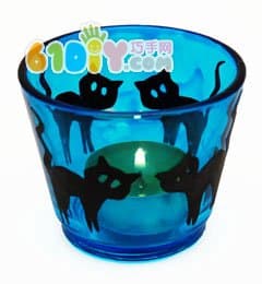 Stained Glass Cup (Halloween Candle Holder)