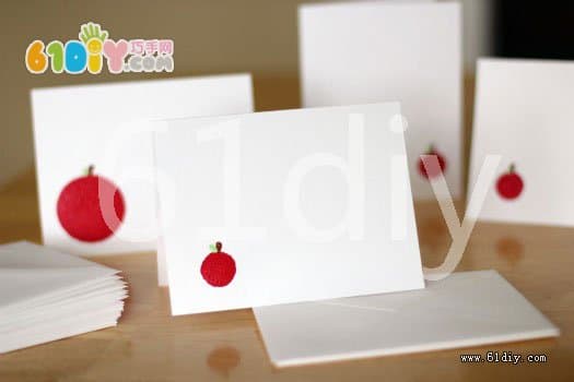 Simple apple stamp card