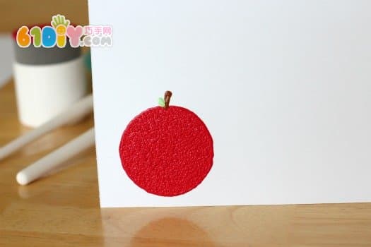 Simple apple stamp card