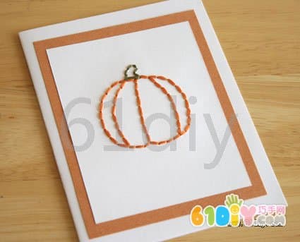 Halloween pumpkin needle card making