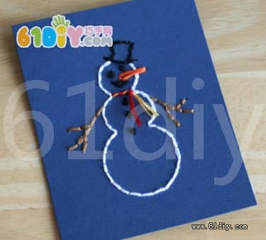 Snowman Needle Card Making Tutorial