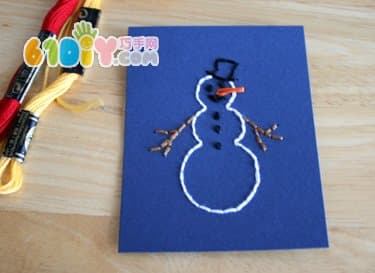 Snowman Needle Card Making Tutorial