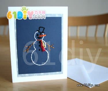 Snowman Needle Card Making Tutorial