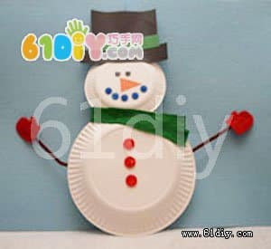 Christmas paper snowman making