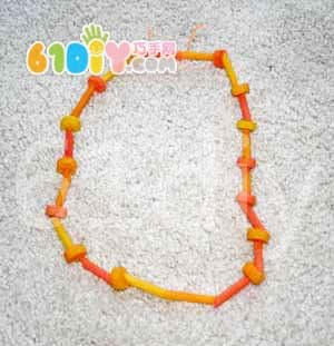 Macaroni made Thanksgiving necklace