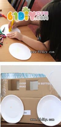 Big waste carton making car