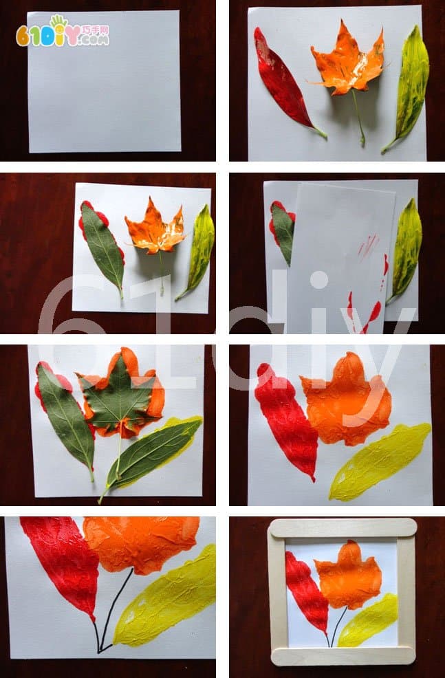 Beautiful leaves printed decorative painting