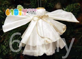 Coffee filter paper making christmas angel
