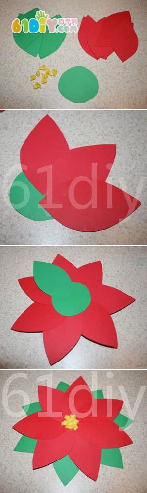 Christmas flower handmade tutorial