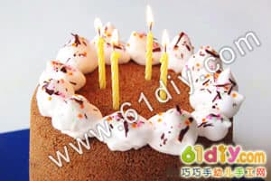 Sand handmade - birthday cake