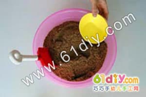 Sand handmade - birthday cake