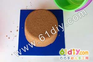 Sand handmade - birthday cake