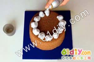 Sand handmade - birthday cake