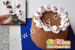 Sand handmade - birthday cake