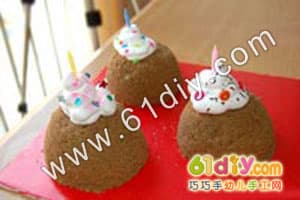 Sand handmade - birthday cake