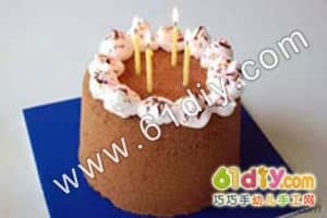 Sand handmade - birthday cake
