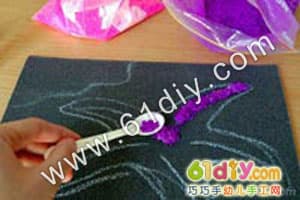 Salt rock three-dimensional painting handmade underwater world