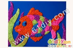 Salt rock three-dimensional painting handmade underwater world