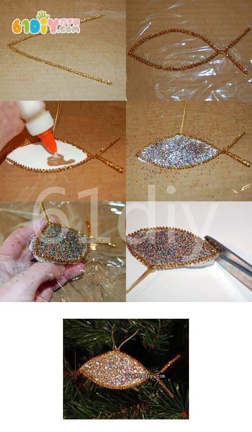 Christmas shiny fish ornaments