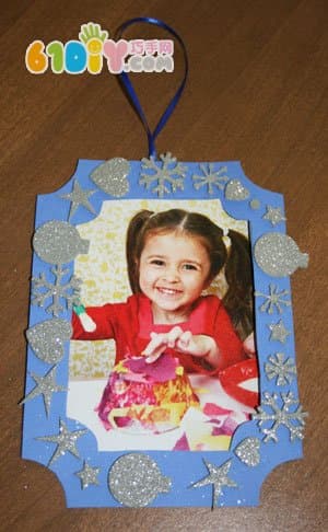 Christmas photo frame charm