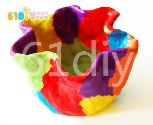 Clay making personality cup fruit bowl