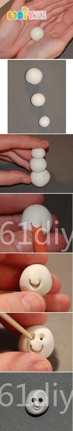 Christmas decoration snowman making