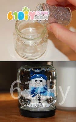Christmas decoration snowman making