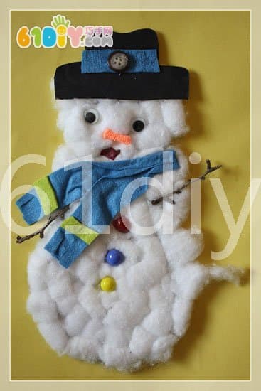 Cute cotton snowman handmade