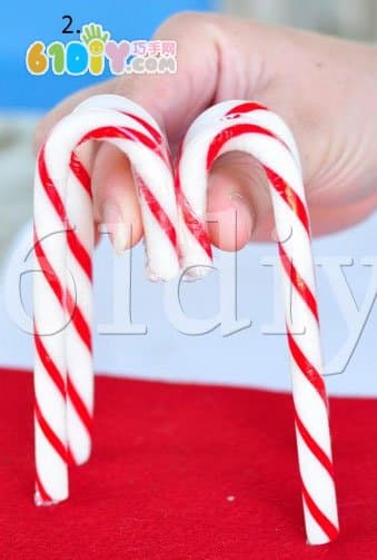 Candy cane making christmas reindeer