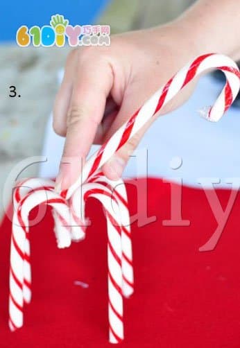 Candy cane making christmas reindeer