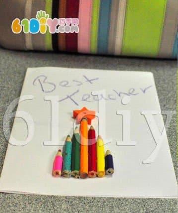 Scrap color pen making christmas tree ornaments